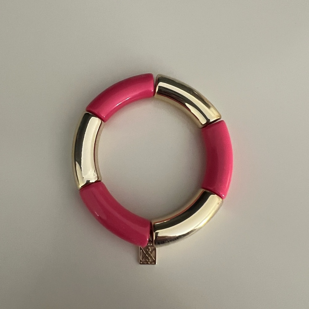 NWOT Michele Gold and Pink Bangle Bracelet